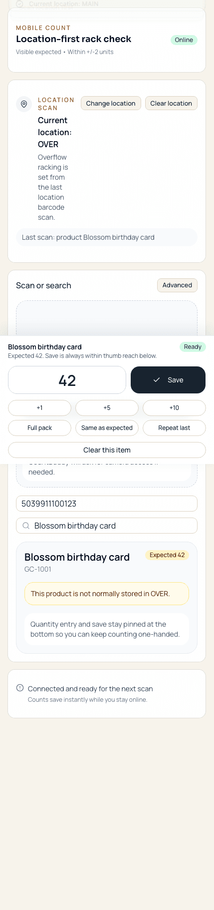 Phone-first counting with location context